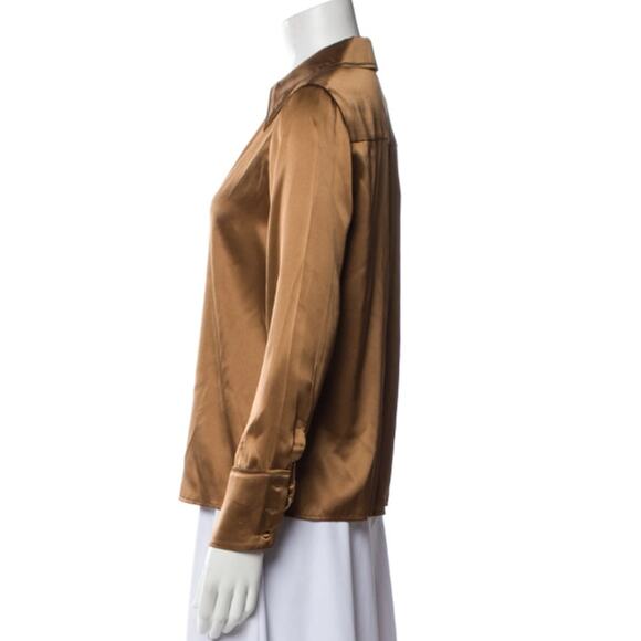 Alice + Olivia Silk Long Sleeve Button-Up Top - Picture 2 of 3